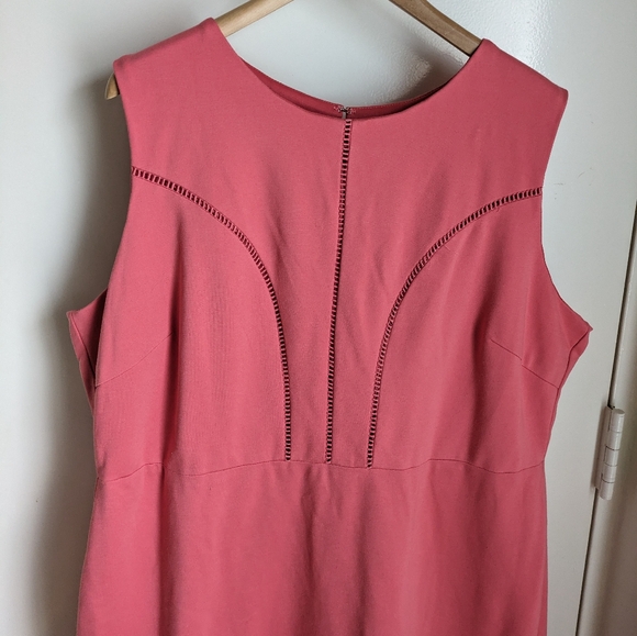 Adelyn Rae 2X Pink Coral Fit & Flare Summer Dress Plus Size - Picture 4 of 14